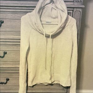 Elegant Cream Cowl Neck Sweater